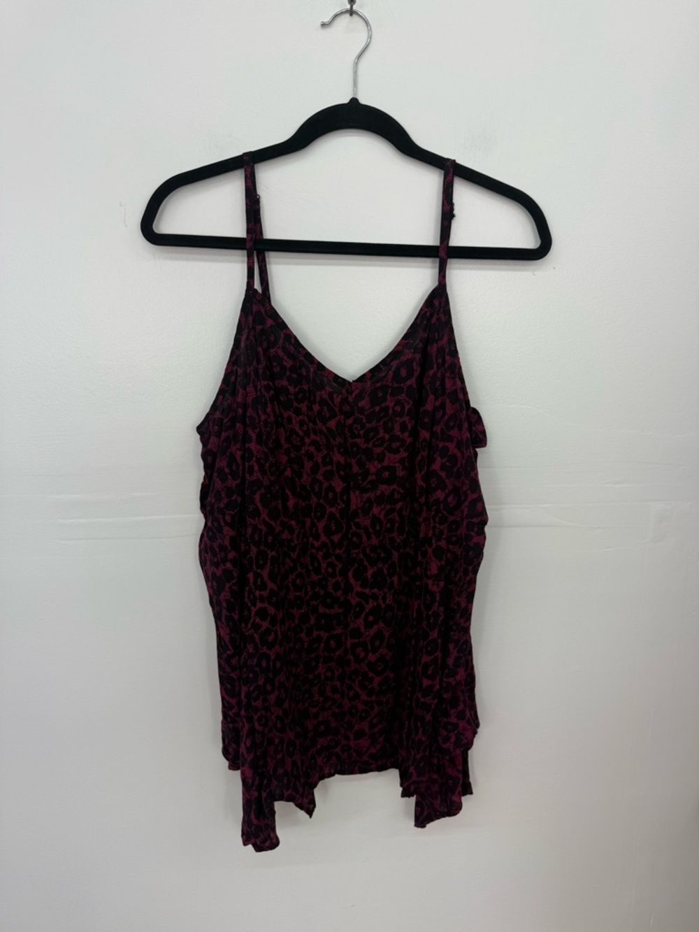 Torrid Women's Magenta Leopard Print V-Neck Cami Top Y2